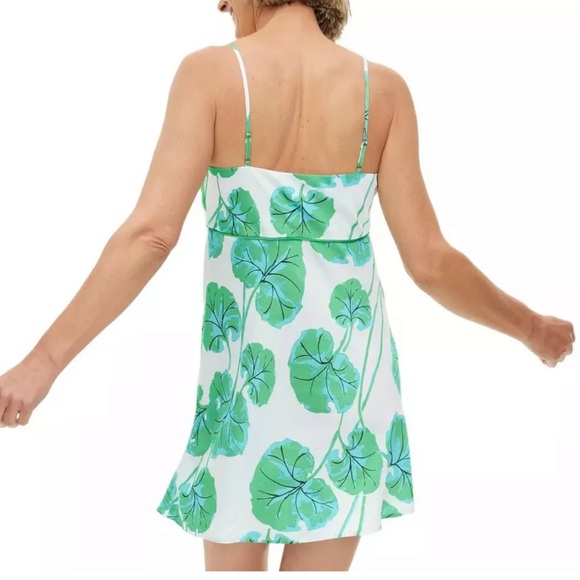 Diane von Furstenberg New Geranium Leaf Short Satin Slip Dress/Target NWOT Small - Picture 2 of 7